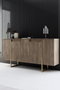 Hanah Home Consola Luxe Nogal y Dorado